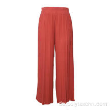 Faltige Rayon Wide Leg Pants Damenhose